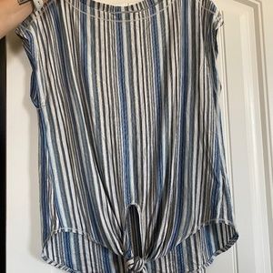 Max Studio Tie Front Shirt NWT
